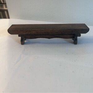 Source Unknown Brown Doll Bench Toy